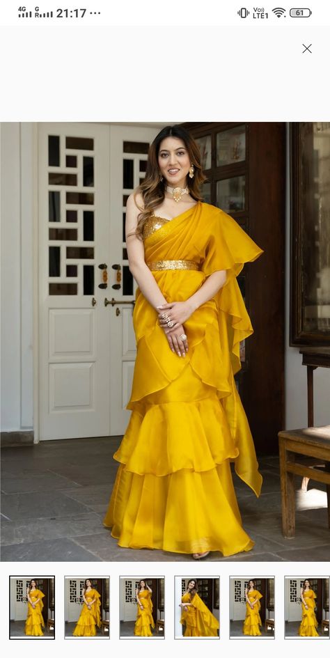 Bridal Outfits For Haldi Ceremony, Haldi Look For Bride Sister In Saree, Lengha For Mehendi Function, Haldi Saree For Bride Sister, Yellow Frill Saree For Haldi, Dress For Haldi Function For Bride, Yellow Dress For Haldi Function For Sister, Yellow Sari For Haldi Function, Latest Haldi Outfits For Sister