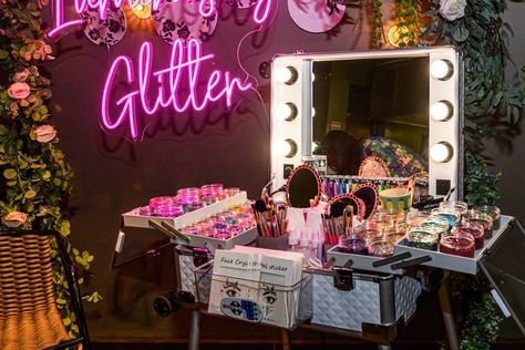 Stand Glitter, Glitter Bar, Coachella Party, Bar Stand, Village Wedding, Notting Hill Carnival, Summer Fair, Makeup Party, Glitter Party