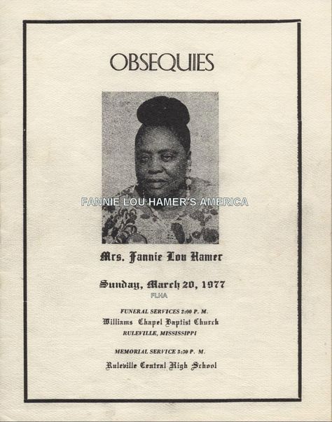 "If I fall, I'll fall five feet four inches forward in the fight for freedom. I'm not backing off." - Fannie Lou Hamer (1917-1977) Tap image to view Fannie Lou Hamer's full obituary. Fannie Lou Hamer, Julian Bond, Measure For Measure, Black Leaders, Black Legends, Mississippi Delta, Help The Poor, Women Writing, African History