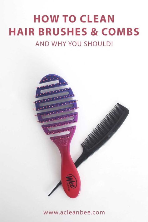 How many times you have used your comb or hair brush? How many times have you cleaned it? Learn how to clean a comb and hair brush in 5 steps or less.    #cleanhair #cleaningtips #cleaninghacks #cleanhairtools via @acleanbee Clean Hair Brush, Arm And Hammer Super Washing Soda, Spring Cleaning Challenge, Clean Hairbrush, Brush And Comb, Shampoo Recipe, Hair Clean, Washing Soda, Mattress Cleaning