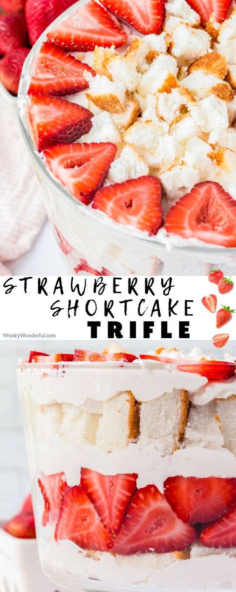 Make this Strawberry Shortcake Trifle as the ultimate summer dessert. Everyones favorite strawberry dessert in a layered show-stopping dish. Strawberry Shortcake Truffle, Fresh Strawberry Desserts, Shortcake Trifle, Strawberry Shortcake Dessert, Strawberry Shortcake Trifle, Easy Strawberry Shortcake, Strawberry Dessert Recipes, Strawberry Shortcake Recipes, Shortcake Recipe