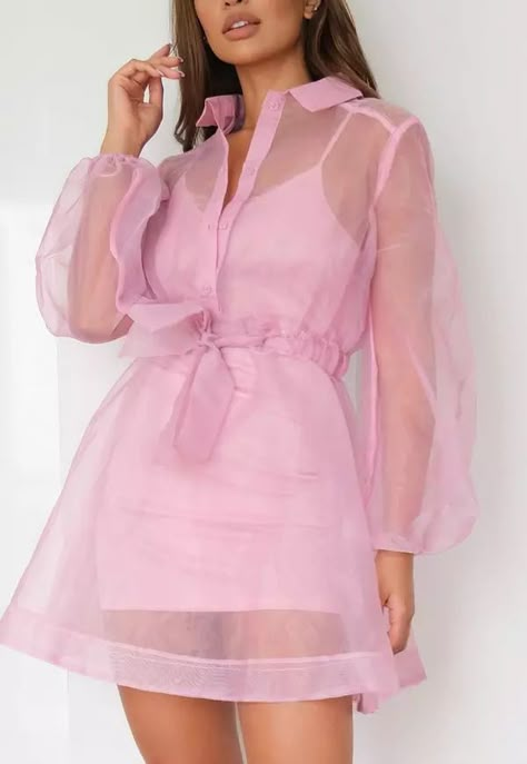 Pink Fits, Pink Outfits, Petite Outfits, Sheer Dress, Mesh Dress, Metropolis, Pink Fashion, Classy Outfits, Aesthetic Clothes