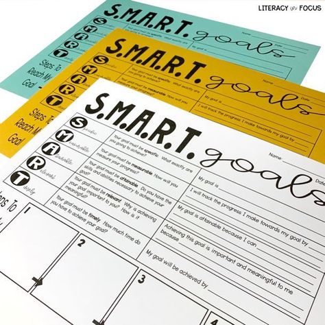 FREE printable for teaching your students how to set SMART goals. Interactive lesson plan and template! #goalsetting #smartgoals #freeprintable Health Classroom, Counseling Teens, Classroom Prep, Smart Goals Worksheet, Reading Notebooks, Goal Setting For Students, Smart Goals Template, Literacy Intervention, Elementary Pe