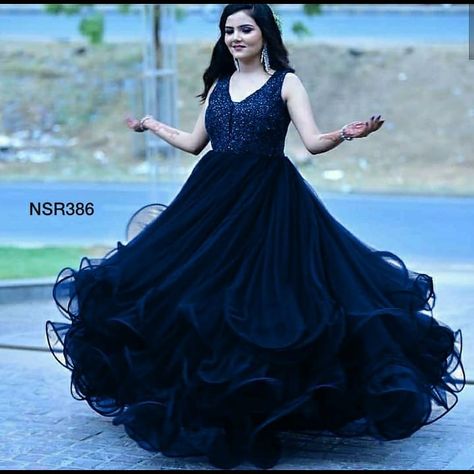 @shop_ethnicgarg1: “Buy This #nett #ruffles #sequins #gown ... NSR386 💕💃*PRESENTING NEW DESIGNER RAFFLE GOWNS *💃💕…” Layered Gown, Party Wear For Women, Net Gowns, Elegant Ball Gowns, Wedding Saree Collection, Amazing Dresses, Gown Pattern, Indian Wedding Wear, Designer Wedding Gowns