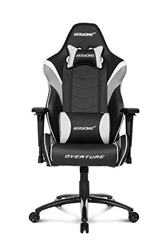 AKRacing Overture Series Super-Premium Gaming Chair with High Backrest, Recliner, Swivel, Tilt, Rocker and Seat Height Adjustment Mechanisms with 5/10 warranty White Coastal Accent Chairs, Office Gaming Chair, Polywood Adirondack Chairs, Teal Accent Chair, Races Style, Best Buy Store, Dining Chair Slipcovers, Restaurant Chairs, Modern Dining Chairs