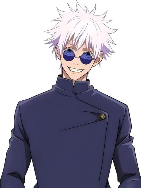 Gojo Satoru Cardboard Cutout, Gojo Satoru Images, Gojo Front Profile, Gojo Satoru Reference, Goju Santoro Anime, Satoru Gojo Official Art, Gojo Satoru Full Body Pic, Gojo Photo, Gojo Satoru Official Art