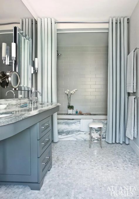 21 Low-budget Ideas to Make Your Home Look Like a Million Bucks Double Shower Curtain, Luxury Shower Curtain, Hookless Shower Curtain, Elegant Shower Curtains, Room Vanity, Luxurious Showers, Ideal Bathrooms, Luxury Shower, Shower Curtain Decor