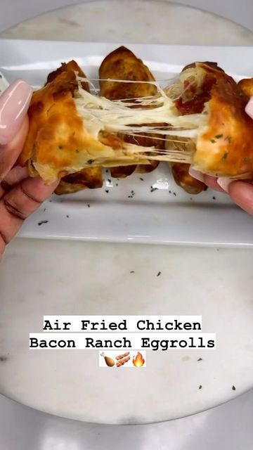 I AM JESSIKA DARRI'A` on Instagram: "Air Fried Chicken Bacon Ranch Eggrolls🍗🥓🔥 #reels #instagood #funny #comedу #cooking #love #Recipe #Food #hilarious #viral" Chicken Bacon Ranch Egg Rolls, Love Recipe, Air Fried Chicken, Chicken Bacon Ranch, Bacon Ranch, Chicken Alfredo, Air Frying, Roll Ups, Chicken Bacon