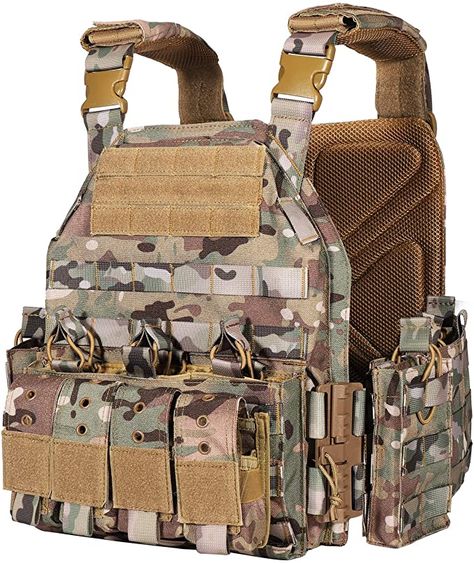 Molle Vest, Plate Carrier Vest, Military Vest, Armor Plate, Weighted Vest, Outdoor Vest, Tactical Equipment, Magazine Pouches, Plate Carrier