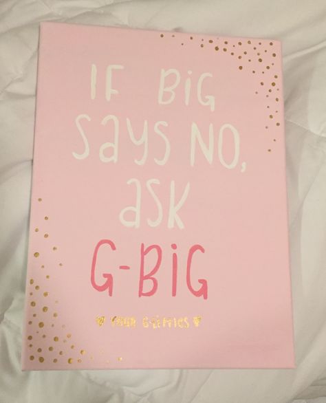 #gbig #glittles #DG #canvas #DIY Grandbig Sorority Canvases, Painting Ideas On Canvas Sorority, Gbig Sorority Crafts, Sorority Canvas Paintings Delta Zeta, Aoii Aesthetic, Aoii Paintings, Big Little Canvas Ideas, Sorority Canvas Paintings, Sorority Canvases