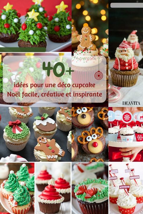 Pour cette fin d'année, vous cherchez une bonne alternative à la #traditionnelle bûche de Noël? Avec les idées de déco cupcake #Noël que Deavita.fr vous a piochées, nul besoin d'aller voir plus loin! Cupcakes Noel, Deco Cupcake, Christmas Cake Topper, Cupcake Muffins, Christmas Cake, Mini Cupcakes, At School, Layer Cake, Christmas Ideas