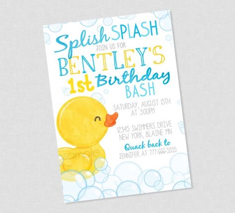 Rubber Ducky Birthday Party, Ducky Birthday Party, Rubber Ducky Birthday, Ducky Baby Showers, Ducky Baby Shower, Baby Shower Duck, Duck Birthday, Teddy Bear Birthday, Birthday Party Theme Decorations