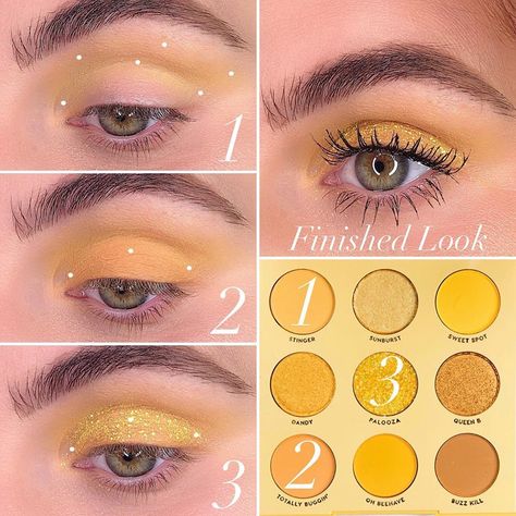 Honey Makeup, Honey Eyeshadow, Honey Palette, Uh Huh Honey, Eyeshadow Step By Step, Beautiful Eyeshadow, Big Ego, Colourpop Makeup, All That Glitters Is Gold