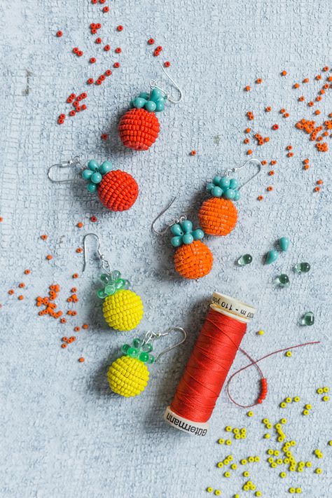 63 Awesome DIY Gifts for Everyone on Your List + What's your Favorite Gift You've Ever Received?! - Paper and Stitch Earring Kit, Craft Techniques, Fruit Earrings, Make Your Own Jewelry, Teardrop Beads, Ear Rings, Diy Schmuck, Seed Bead Jewelry, Crochet Accessories