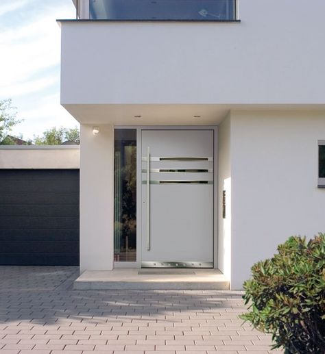 White Pivot Front Door, Modern White Front Door, Front Door Options, Front Door Designs, House Main Door, Modern Entrance Door, Modern Exterior Doors, House Main Door Design, Luxury Door