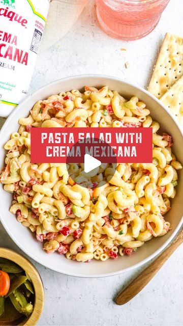 Cacique Foods on Instagram: "Looking for a side dish to bring to your Memorial Day BBQs this weekend? Try this simple Pasta Salad with Cacique Crema Mexicana as the base 😋 Recipe pinned in comments! ⬇️" Simple Pasta Salad, Simple Pasta, Easy Pasta Salad, Base Foods, May 21, Pasta Salad, Side Dish, Memorial Day, This Weekend