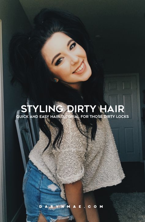 Hairstyles Between Washes, Unwashed Hairstyles, Hair Styles For Dirty Hair Quick, Easy Hairstyles Quick, Hair Washing, Easy Hairstyle, Hair Tutorials Easy, Good Hair Day, Washing Hair