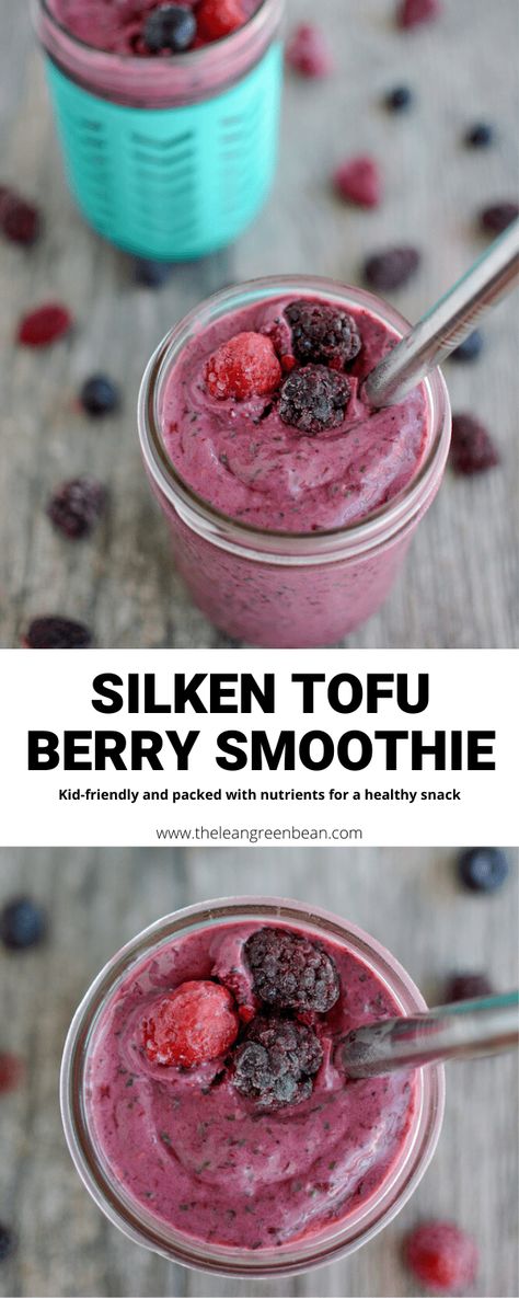 Tofu Protein Shake, Tofu Smoothie Bowl, Tofu Smoothie, Silken Tofu Recipes, Tofu Protein, Toddler Smoothies, Tofu Recipes Vegan, Toddler Recipes, Drink Recipes Nonalcoholic