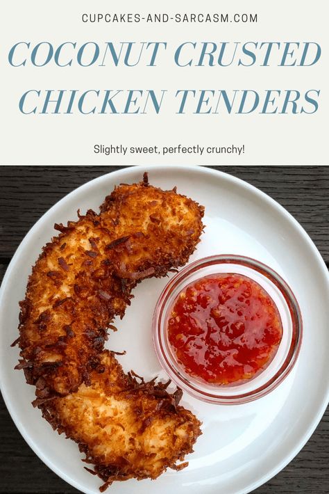 Panko Chicken Tenders, Coconut Crusted Chicken Tenders, Coconut Chicken Tenders, Coconut Crusted Chicken, Crusted Chicken Breast, Macro Meal Plan, Crusted Chicken Tenders, Coconut Lime Chicken, Coconut Chicken