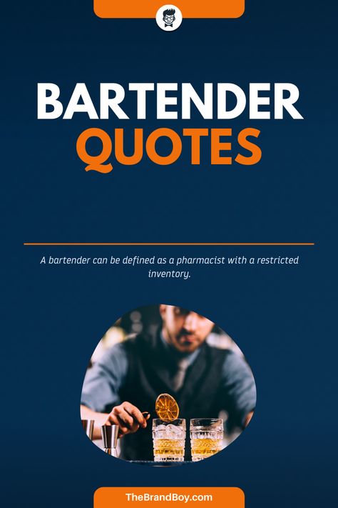 A bartender happens to be a person who is responsible for creating and also serving alcoholic beverages. Also referred to as a mixologist, you will come across a rich history in bartenders’ worlds. #FamousQuotes #FamousSayings #SayingsandQuotes #LeadersQuotes #BartenderQuotes Bartender Instagram Captions, Instagram Bio Ideas Bartender, Bartender Captions For Instagram, Funny Bar Quotes Humor, Bartender Quotes Funny, Bartender Sayings, Bartending Quotes, Bartender Humor, Bartender Quotes