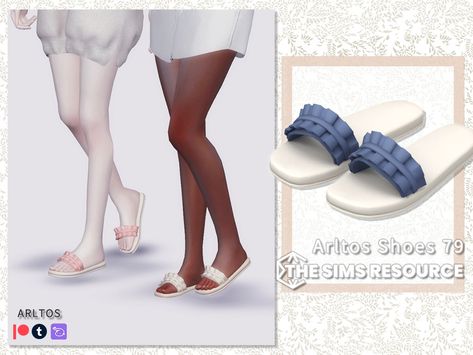 Sims 4 Cc Shoes Slippers, Slippers Sims 4 Cc, Sims 4 Cc Slippers, Sims4 Shoes, Puff Sleeves Dress, Cc Shoes, Sims 4 Cc Shoes, Sims 4 Teen, Sims 4 Downloads