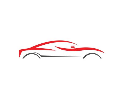 Automotive Car With Sports Vehicle Logo Design Icon Vector Symbol Illustration. Sports Car Logos, Khmer New Year, Car Logo Design, Automotive Logo Design, Logo Intro, Car Vector, White Car, Car Logo, Cartoon Logo