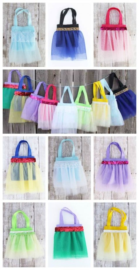 Disney Princess tutu favor bag tutorial - Laura's Crafty Life Disney Princess Tutu, Disney Princess Crafts, Princess Favors, Theme Carnaval, Princess Crafts, Disney Princess Birthday Party, Princess Party Favors, Princess Tea Party, Disney Princess Birthday