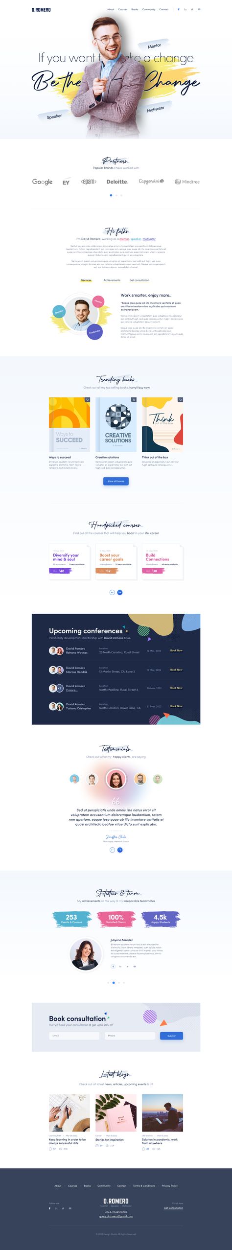 Personal Website Design, Website Design Inspiration Layout, Landing Page Website, Modern Website Design, Figma Template, Coach Website, Financial Coach, Portfolio Website Design, Modern Website