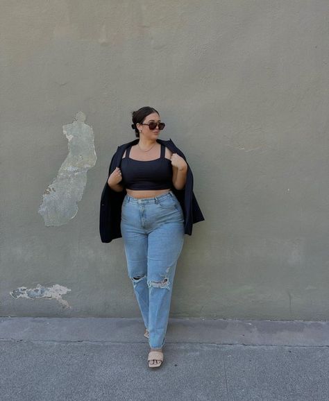 Outfits Gorditas, Boyfriend Blazer, Big Girl Fashion, Causual Outfits, Pinterest Outfits, Curvy Girl Outfits, Curvy Girl Fashion, Curvy Outfits, Look Plus