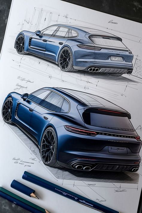 Porsche Panamera 2023 Porsche Panamera 2023, Concept Car Design Sketches, Automotive Design Sketch, Porsche Drawing Sketch, Concept Car Interior Sketch, Porsche Sketch, Automotive Sketch, Cars Sketch, Automobile Sketch