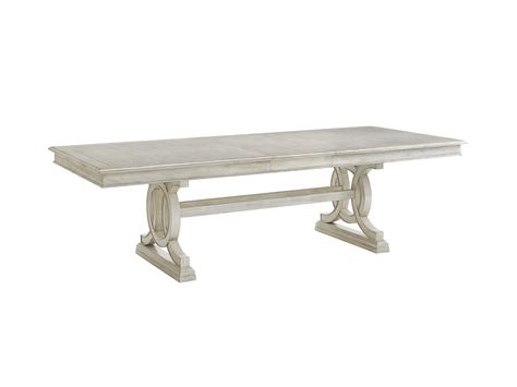 Oyster Bay Montauk Rectangular Dining Table Extendable Dining Table Wood, Trestle Tables, Glass Top Desk, Dining Table Wood, Lexington Home, Oyster Bay, Trestle Dining Tables, Welding Table, Whitewash Wood