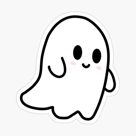 Cute Ghost Drawings, Ghost Drawings, Spooky Drawings, Funny Ghosts, Cute Halloween Drawings, Work Cartoons, Ghost Stickers, Happy Ghost, Weird Stickers