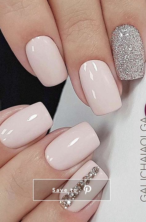 Solid Color Nails, Cute Nail Art Designs, Wedding Nails Design, Nails Wedding, Super Nails, Nail Art Wedding, Bride Nails, Pink Nail, Cute Nail Art