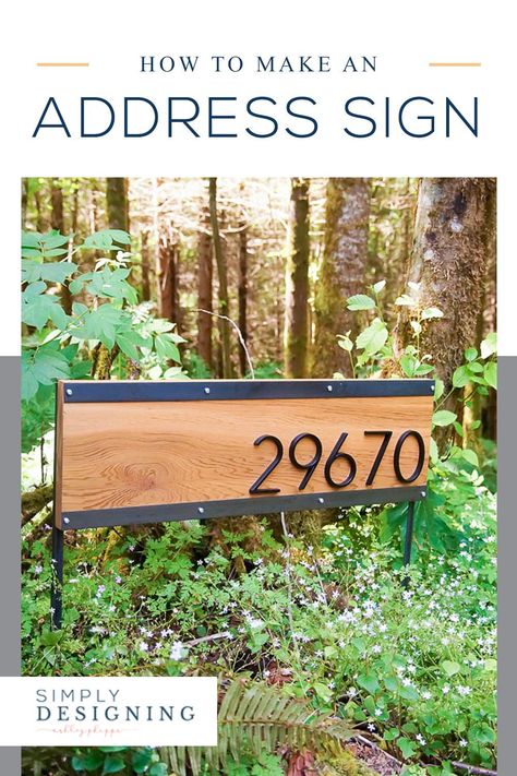 How to make an Address Sign - DIY Address Sign Diy Address Sign, Address Signs For Yard, Driveway Sign, Best Paint Sprayer, Ranch Gates, House Numbers Diy, Cat House Diy, Outdoor Signage, Diy Outdoor Decor