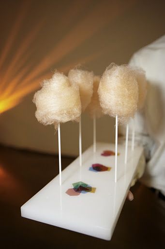 Bridal Market Party: Callahan Catering - The Bride's Guide : Martha Stewart Weddings Mini Cotton Candy, Cotton Candy Sticks, Gatsby Cake, Candy Alternatives, Free Baby Shower Games, Healthy Candy, Cotton Candy Clouds, Wedding Treats, Free Baby Shower