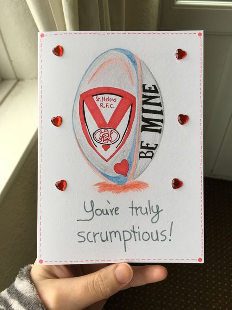 Rugby Gifts For Boyfriend, Rugby Promposal Ideas, Rugby Gift Ideas, Rugby Promposal, Rugby Drawing, Couples Art Project, Rugby Birthday, Rugby Art, Valintines Day