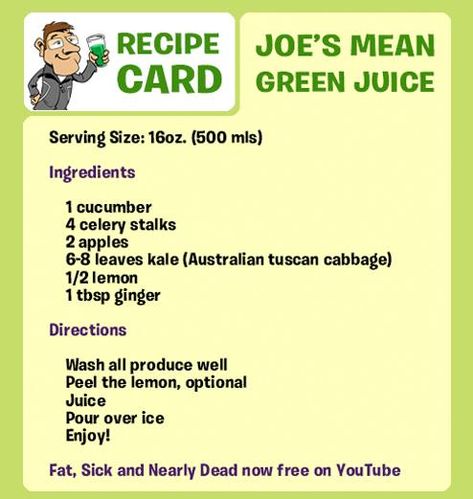 Mean Green Juice, Green Juice Recipe, Healthy Detox Cleanse, Joe Cross, Detox Juice Cleanse, Veggie Juice, Lemon Diet, Lemon Detox, Detox Juice Recipes