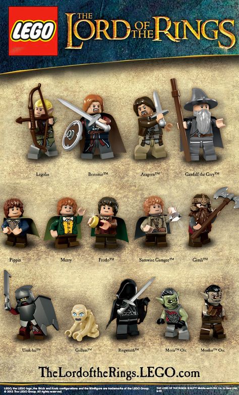 Notice if you look at them from left to right, top to bottom, Legolas is first. I wonder why?... Lego Figbarf, Lord Of The Rings Lego, Lego Haunted House, Lego Lord Of The Rings, Lego Hobbit, Lego Videos, Lego Custom Minifigures, Lego Minifigs, Lego Mini