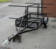 homemade kayak trailers - Google Search                                                                                                                                                                                 More Bass Boat Storage, Canoe Trailer, Kayak Equipment, Kayak Fishing Tips, White Water Kayak, Kayak Trailer, Kayaking Tips, Canoe Camping, Kayak Storage