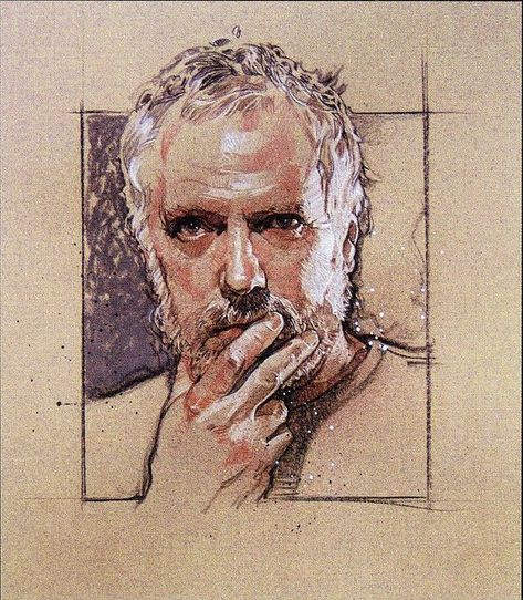 Drew Struzan, Trois Crayons, Self Portrait Art, Pastel Portraits, Norman Rockwell, Portrait Inspiration, A Drawing, Figurative Art, Portrait Drawing