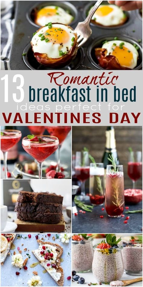 The BEST 13 Romantic Breakfast in Bed Ideas Perfect for Valentines Day. Everything from chocolate banana bread, to egg cups, frittatas, chia pudding, mimosas, waffles and ricotta toast! #valentines #breakfast #romantic #breakfastinbed Breakfast Ideas Romantic, Romantic Breakfast In Bed, Breakfast In Bed Ideas, Chocolate Covered Strawberry Cheesecake, Romantic Breakfast, Vegan Truffles, Valentines Recipes Desserts, Valentines Breakfast, Ricotta Toast