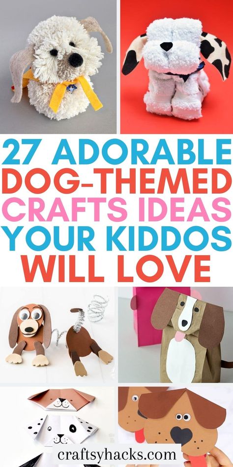 Puppy Crafts For Preschoolers, Puppy Craft Preschool, Puppy Crafts For Kids, Dog Crafts Preschool, Dog Crafts For Kids, Dog Themed Crafts, Preschool Pets, Puppy Crafts, Dog Themed Birthday Party