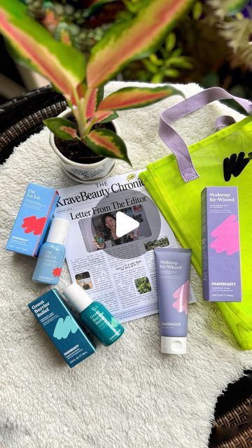 Shubhada Jayant Bhide on Instagram: "✨Unboxing @kravebeauty✨in a #onesecondreel because that’s the #igtrend 😄

#pressreset ➡️ with Krave Beauty’s gentle care and minimalist approach + #sustainability initiatives of this brand are so impressive 🌱

💜Makeup Re-Wined - Transforming Jelly Oil Cleanser
💚Great Barrier Relief - Reparative, Skin-Soothing Serum
🩵Oil La La - Balancing, Skin-Soothing Serum

🛒 Available on @sephorasg @kravebeauty website and @shopee_sg 

#kravebeauty #veganbeauty #sustainablymade #recycledpackaging #rainbowdiaries #singaporebeautyblog" Great Barrier Relief, Impressive Makeup, Krave Beauty, Oil Cleanser, Vegan Beauty, Recycled Packaging, Beauty Blog, Sephora, Jelly