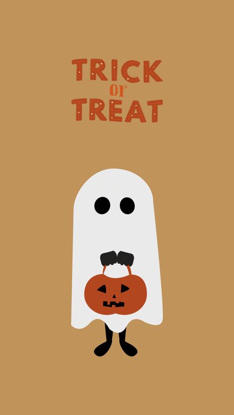 Trick Or Treat Wallpaper, Ghost Iphone Wallpaper, Trick Or Treating Aesthetic, Aesthetic Ghost, Ghost Wallpaper, Halloween Pics, Fall Wallpapers, Fun Wallpaper, Halloween Wallpaper Iphone