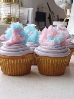 Cotton Candy Iced Cupcakes! Cotton Candy Cupcakes, Candy Cupcakes, Candy Cupcake, Cupcake Wars, Beautiful Cupcakes, Love Cupcakes, Yummy Cupcakes, Dessert Cupcakes, Buttercream Frosting