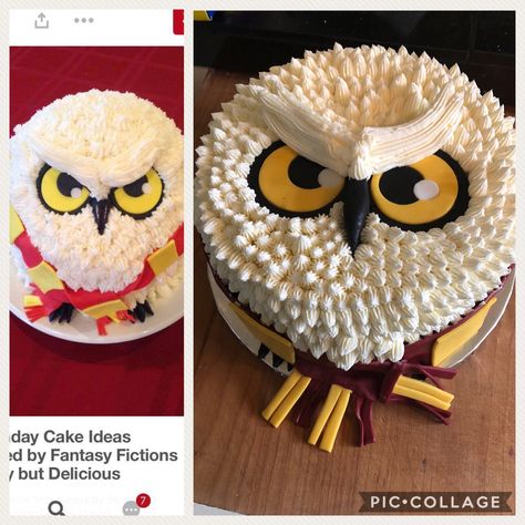 Coworkers daughter birthday cake. Harry Potter...requested & delivered. Hedwig Cake, Birthday Cake Harry Potter, Georgia Recipes, Muggle Studies, Hogwarts Birthday, Harry Potter Desserts, 50 Cake, Harry Potter Theme Birthday, Bakery Cupcakes