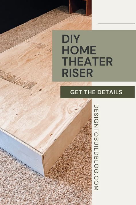 Home Theater Riser Diy, Diy Theater Seating, Theater Riser Platform, Diy Movie Theater Room, Diy Movie Room, Tv Room Chairs, Diy Home Theater Seating, Diy Theater Room, Home Theater Riser