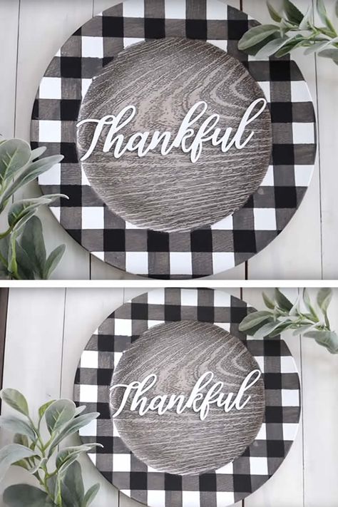 Dollar Store Charger Plates Diy, Charger Plates Decor Ideas, Dollar Tree Plate Crafts, Charger Plate Crafts Diy, Dollar Tree Charger Plate Crafts, Charger Decorations Diy, Farmhouse Crafts Diy, Diy Chargers Plates Ideas, Pizza Pan Crafts Diy Dollar Tree