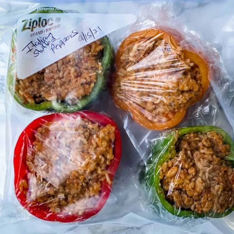 Can You Freeze Stuffed Bell Peppers, Stuffed Bell Peppers Freezer Meal, Stuffed Bell Peppers To Freeze, Stuffed Bell Peppers For Freezing, How To Freeze Stuffed Peppers, Freezer Stuffed Bell Peppers, Stuffed Peppers For Freezing, Freezer Meal Stuffed Peppers, Freezing Stuffed Bell Peppers