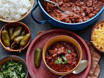 Chili con Carne Recipe | Food Network Kitchen | Food Network Superbowl Chili Recipe, Top Chili Recipes, Multicooker Recipes, Batch Cooking Recipes, Chili Con Carne Recipe, Carne Recipe, Con Carne Recipe, Recipes Meat, Best Chili Recipe